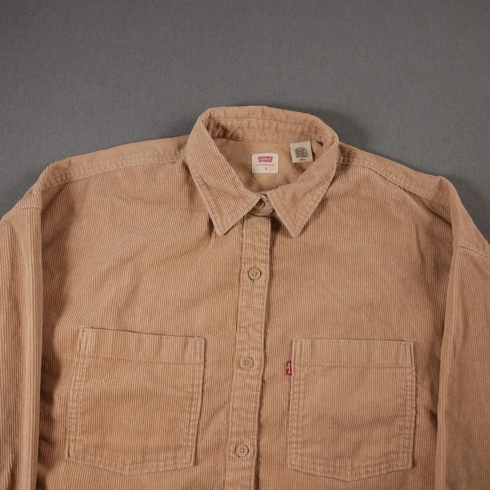 Levi's Corduroy Long Sleeve Men Shirt S Skate Western Boho Cabin Retro Coastal